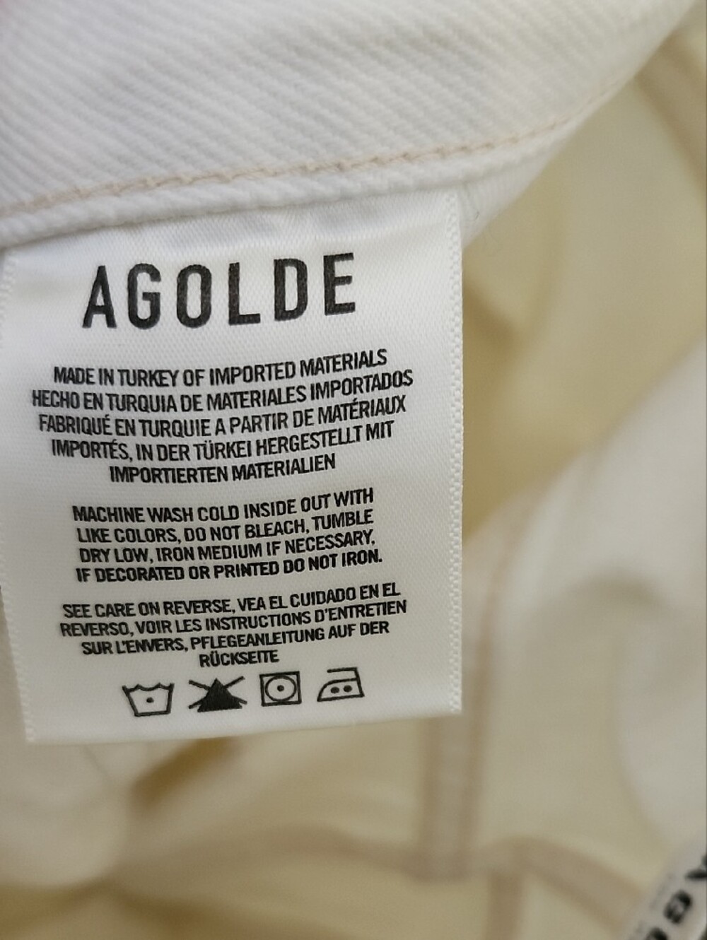 AGOLDE Riley High Rise Straight Leg Jeans Button Fly - Picture 8 of 9